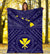 Hawaii Premium Blanket - Hawaii Kanaka Maoli And Map ( Blue) - Polynesian Pride