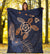 Hawaii Kakau Polynesian Turtle Map Premium Blanket - Indigo - Polynesian Pride