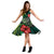 Hawaii Polynesian Midi Dress - Green Turtle Hibiscus - Polynesian Pride