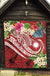 Marshall Islands Polynesian Premium Quilt - Summer Plumeria (Red) - Polynesian Pride