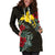 Papua New Guinea Hoodie Dress - Papua New Guinea Flag Hibiscus - Polynesian Pride