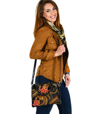 Tonga Polynesian Shoulder Handbag - Gold Plumeria - Polynesian Pride