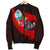 Guam Men's Bomber Jacket - Polynesian Hook And Hibiscus (Red) - Polynesian Pride