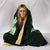 Hibiscus Plumeria Mix Polynesian Green Turtle Hooded Blanket - Polynesian Pride