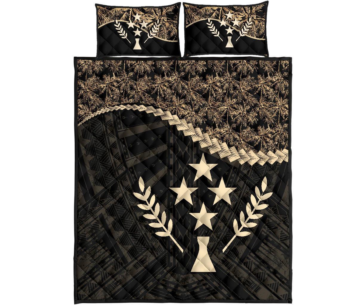 Kosrae Polynesian Quilt Bed Set Golden Coconut Golden - Polynesian Pride