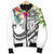 Polynesian American Samoa Men's Bomber Jacket - Summer Plumeria (White) - Polynesian Pride