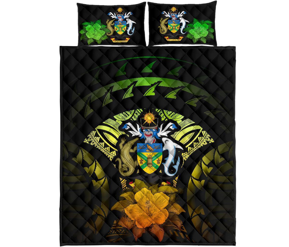 Solomon Islands Polynesian Quilt Bed Set Hibiscus Reggae - Polynesian Pride