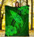 Hawaii Whale Swim Poly Green Premium Blanket - Polynesian Pride