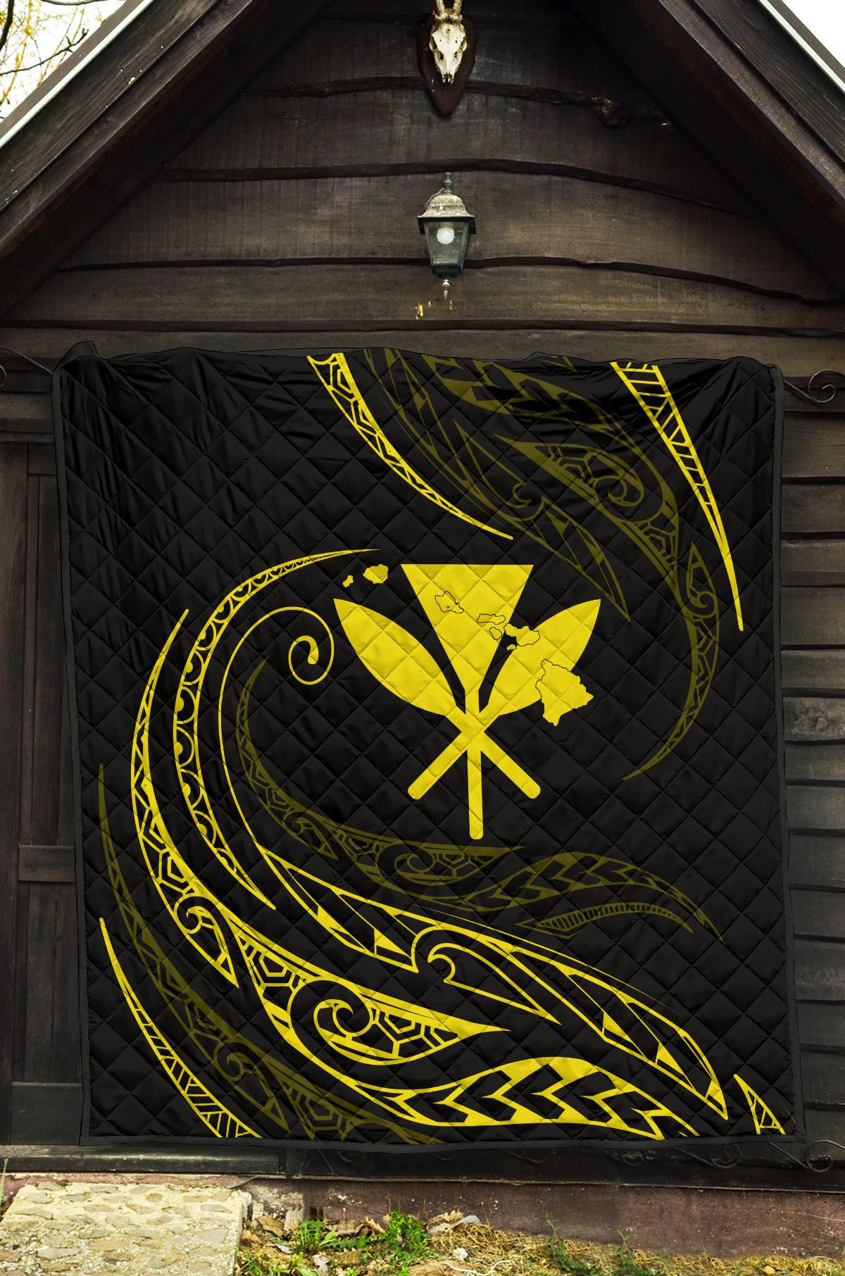 Kanaka Premium Quilt - Yellow - Frida Style - Polynesian Pride