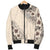 Kosrae Men's Bomber Jacket - The Beige Hibiscus - Polynesian Pride