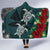 Hawaii Map Turtle Hibiscus Plumeria Polynesian - Hooded Blanket AH Hooded Blanket Green - Polynesian Pride