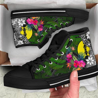 New Caledonia High Top Shoes - Turtle Plumeria Banana Leaf - Polynesian Pride