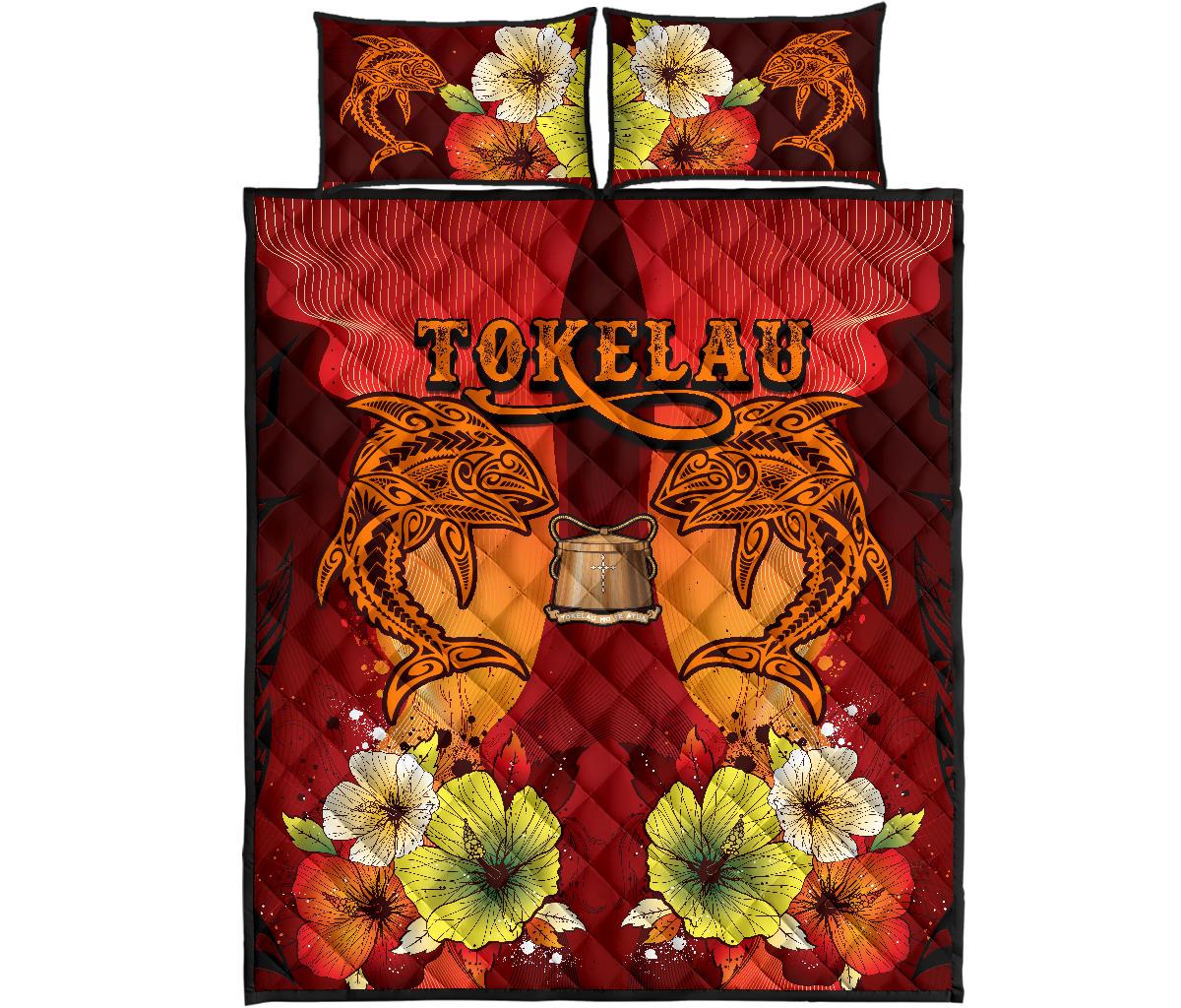 Tokelau Quilt Bed Sets - Tribal Tuna Fish - Polynesian Pride