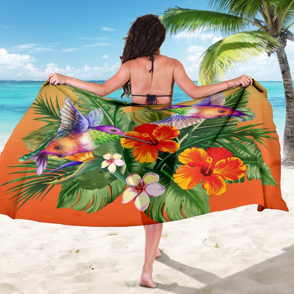 Hawaii Hummingbird Hibiscus Tropical Sarong - Jungle Style - AH - Polynesian Pride