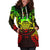 Tuvalu Polynesian Hoodie Dress Map Reggae - Polynesian Pride