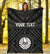 Tahiti Personalised Premium Blanket - Tahiti Seal In Polynesian Tattoo Style (Black) - Polynesian Pride