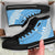 Fiji Tapa Rugby High Top Shoe version Style You Win - Blue - Polynesian Pride