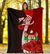 Fiji Polynesian Premium Blanket - Coat Of Arm With Hibiscus - Polynesian Pride