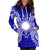 Marshall Islands Polynesian Hoodie Dress Map Blue - Polynesian Pride