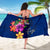 Fiji Polynesian Sarong - Floral With Seal Blue - Polynesian Pride