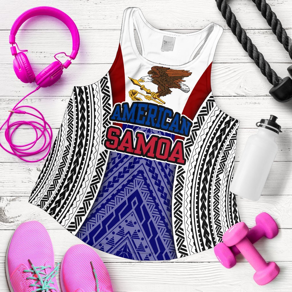 American Samoa Special Women's Racerback Tank Top A0 White - Polynesian Pride