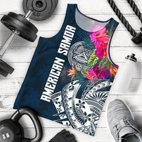 American Samoa Men's Tank Top - Polynesian Hibiscus with Summer Vibes - Polynesian Pride