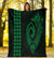 Hawaii Kakau Makau Fish Hook Polynesian Premium Blanket - Green - Polynesian Pride