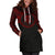 Tuvalu Women Hoodie Dress - Tuvalu Coat Of Arms Polynesian Red Black - Polynesian Pride