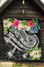 Polynesian American Samoa Premium Quilt - Summer Plumeria (Black) - Polynesian Pride