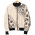 Chuuk Men's Bomber Jacket - The Beige Hibiscus - Polynesian Pride