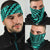 Polynesian Tatau Mixed Turquoise Set Unisex Bandana - Polynesian Pride