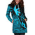 Guam Hoodie Dress - Guam Flag Coconut Tree Blue K4 - Polynesian Pride