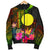 Palau Polynesian Personalised Men's Bomber Jacket - Hibiscus and Banana Leaves - Polynesian Pride