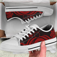 Cook Islands Low Top Canvas Shoes - Red Tentacle Turtle - Polynesian Pride