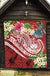 Polynesian Samoa Premium Quilt - Summer Plumeria (Red) - Polynesian Pride