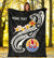 Tahiti Custom Personalised Premium Blanket - Tahiti Seal Polynesian Patterns Plumeria (Black) - Polynesian Pride