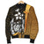 Polynesian Hawaii Men Bomber Jacket Gold - Turtle with Hook GOLD - Polynesian Pride