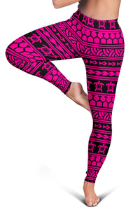 Polynesian Tattoo Tribal Pink Hawaii Women's Leggings AH - Polynesian Pride