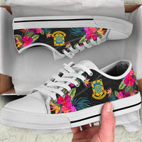 Tuvalu Low Top Shoe - Hibiscus Polynesian Pattern - Polynesian Pride