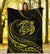 Hawaii Turtle Premium Blanket - Yellow - Frida Style - Polynesian Pride