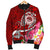 FSM Men;s Bomber Jacket - Turtle Plumeria (Red) - Polynesian Pride