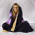 Hibiscus Plumeria Mix Polynesian Violet Turtle Hooded Blanket - Polynesian Pride