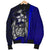 Yap Micronesia Men's Bomber Jackets Blue - Turtle With Hook - Polynesian Pride