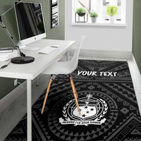 Samoa Personalised Area Rug - Samoa Seal In Polynesian Tattoo Style - Polynesian Pride