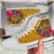 Hawaii High Top Shoes - Kanaka Maoli With Hibiscus On Polynesian Patterns (YELLOW) Unisex White - Polynesian Pride