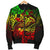 Tonga Men's Bomber Jacket - Reggae Shark Polynesian Tattoo - Polynesian Pride