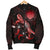 CNMI Polynesian Men's Bomber Jacket - Turtle With Blooming Hibiscus Red - Polynesian Pride