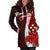 Kosrae Micronesia Custom Personalised Hoodie Dress - Coat Of Arm With Hibiscus - Polynesian Pride