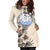 Marshall Islands Hoodie Dress - Marshall Islands Seal & Beige Hibiscus - Polynesian Pride