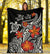 Hawaiian Map Turtle Swim Plumeria Polynesian Blanket - Polynesian Pride